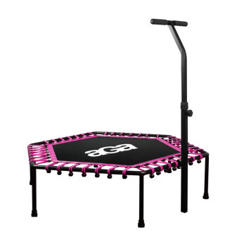 Trampolina Aga FITNESS 130 cm Różowa + uchwyt