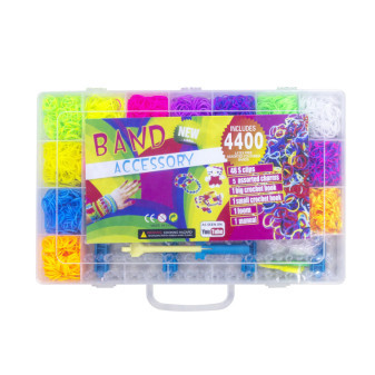 Aga4Kids Zestaw gumek do robienia bransoletek 4400szt