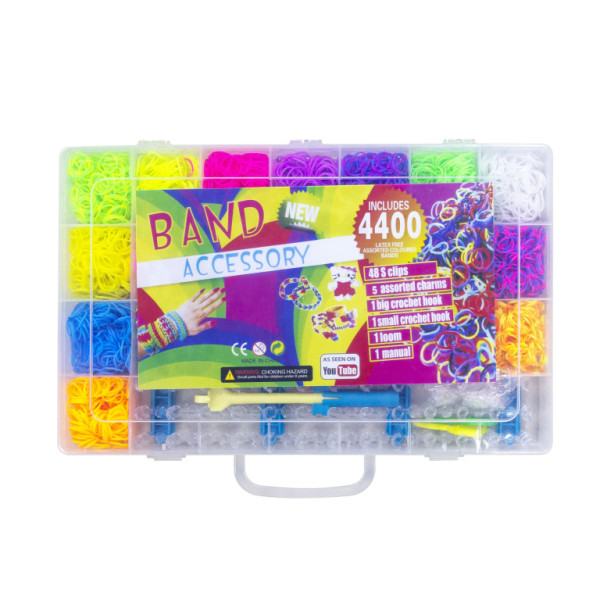 Aga4Kids Zestaw gumek do robienia bransoletek 4400szt