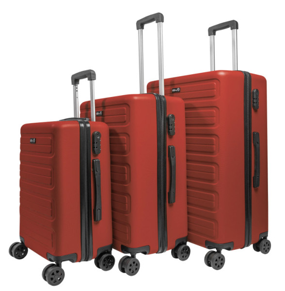 Zestaw walizek podróżnych Aga Travel MR4657 czerwony