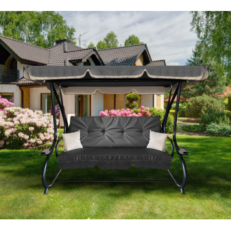 Aga Huśtawka ogrodowa 2w1 GRANDLUX XXL Ciemnoszara
