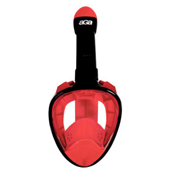 Aga Full Face Snorkeling Mask L/XL Czarno/Czerwona