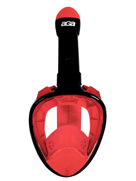 Aga Full Face Snorkeling Mask L/XL Czarno/Czerwona