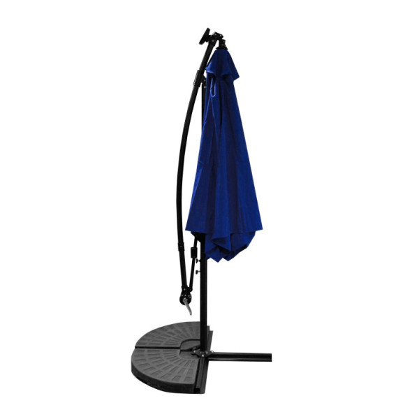 Aga Garden Parasol 300 cm Ciemnoniebieski z Oświetleniem LED
