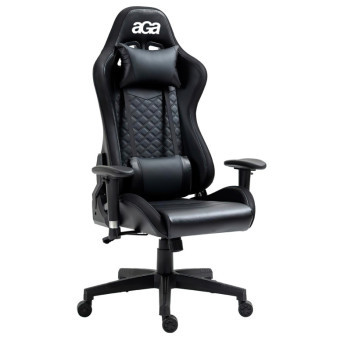 Fotel gamingowy Aga z podświetleniem RGB czarny