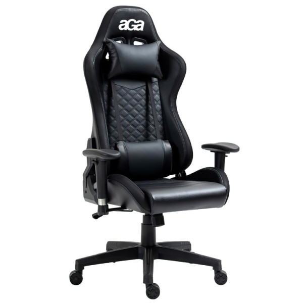 Fotel gamingowy Aga z podświetleniem RGB czarny
