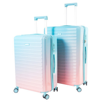 Zestaw walizek podróżnych Aga Travel MR4673 Różowo-niebieski