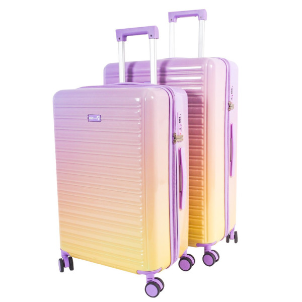 Zestaw walizek podróżnych Aga Travel MR4673 Żółty/Fioletowy