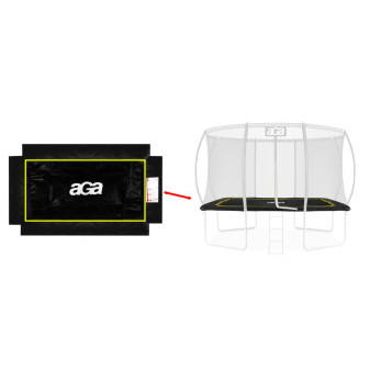 Pokrowiec Aga Spring Cover do trampoliny prostokątnej 244x335 cm Czarny/Żółty