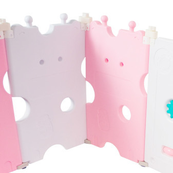 Aga4Kids Kojec dla dzieci plastikowy 118x150x64 cm Różowy
