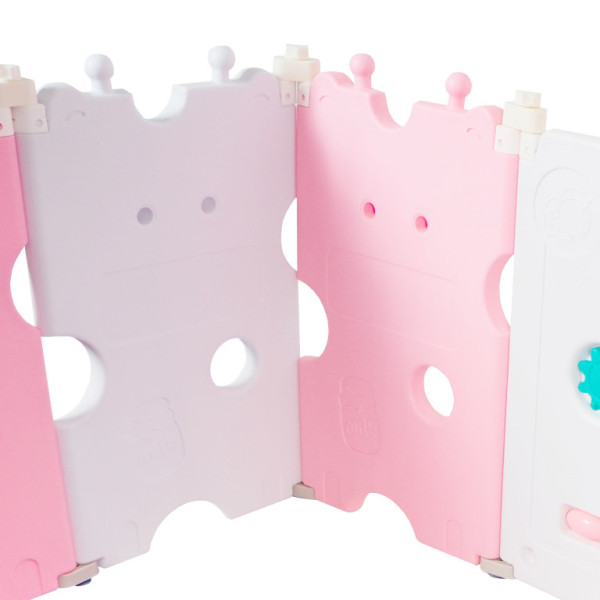 Aga4Kids Kojec dla dzieci plastikowy 118x150x64 cm Różowy