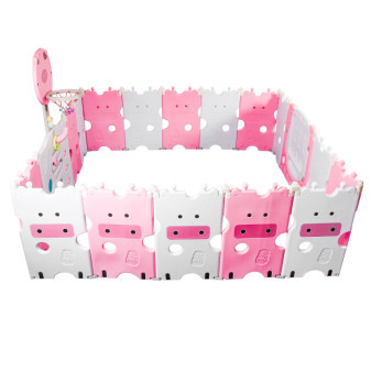 Aga4Kids Kojec dla dzieci plastikowy 223x192x64 cm Różowy