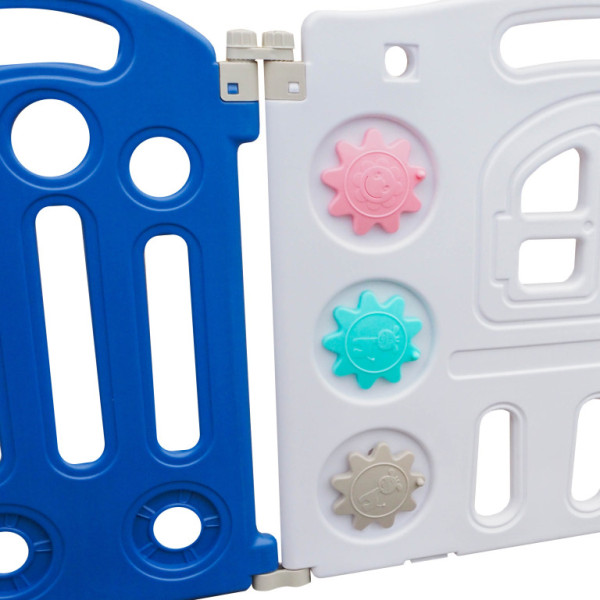 Aga4Kids Plastikowy Kojec 186x192x64 cm Niebieski