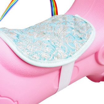 Aga4Kids Plastikowy Koń Bujany 2w1 DS3803 Różowy