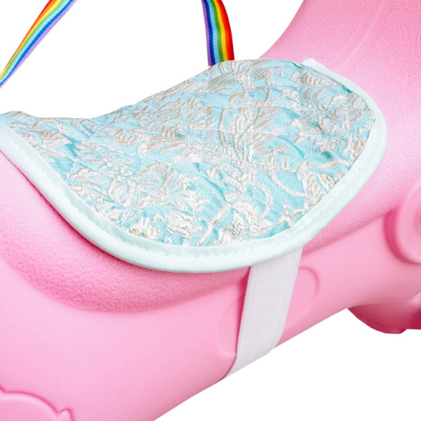 Aga4Kids Plastikowy Koń Bujany 2w1 DS3803 Różowy