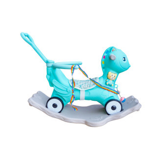 Aga4Kids Plastikowy Koń Bujany 2w1 DS3803 Niebieski