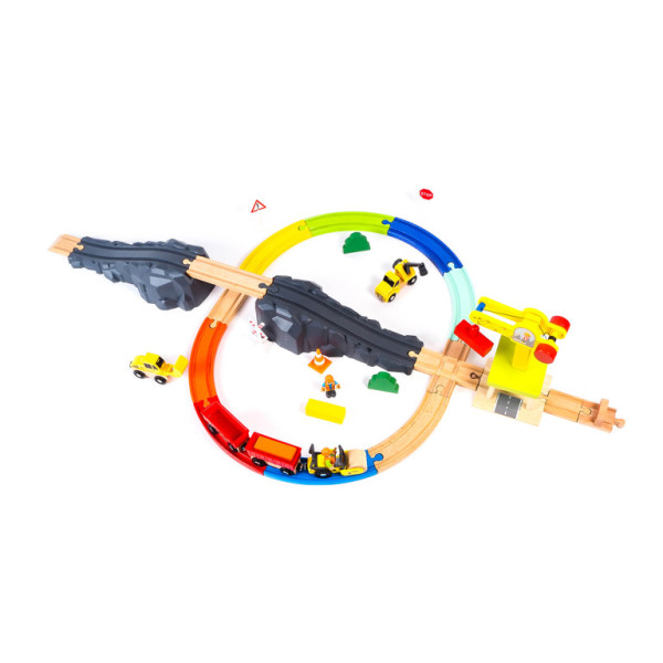 Aga4Kids Drewniany tor kolejowy DS5645