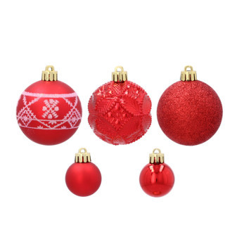 Aga kolby świąteczne MIX 3/6 cm 30szt Czerwone