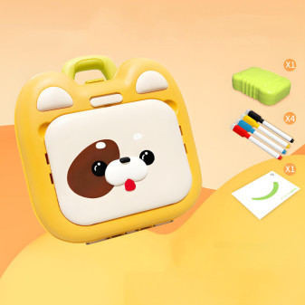 Aga4Kids Tablica dziecięca ze stolikiem Żółta