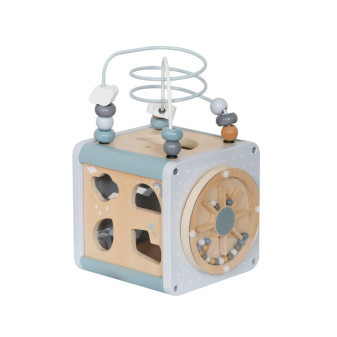 Aga4Kids Drewniana kostka motorowa MR6153 Niebieska