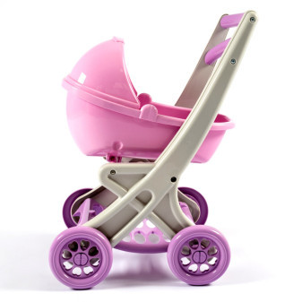 Wózek dla lalek Doloni Plastic Doll Stroller w kolorze różowym