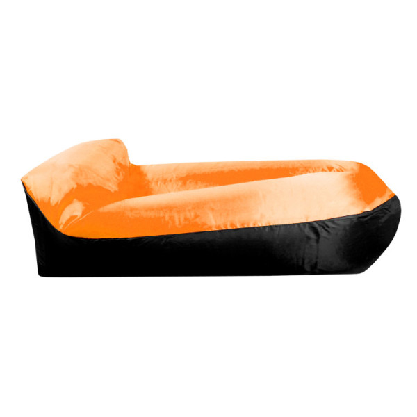 Aga Worek dmuchany LAZY BAG 230x70 cm Czarny/Pomarańczowy
