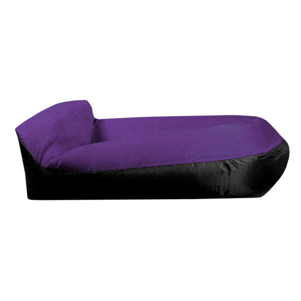 Aga Worek dmuchany LAZY BAG 230x70 cm Czarny/Fioletowy