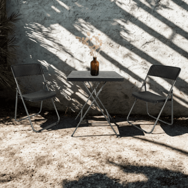 Linder Exclusiv Zestaw ogrodowy BISTRO SET Czarny