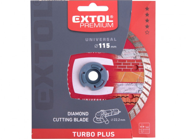 diamentowa tarcza tnąca TURBO PLUS - cięcie na sucho i na mokro, Ø 115x22,2x2mm