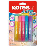 Klej dekoracyjny Kores Glitter Glue pastel, 10,5 ml, 5 kolorów (75001)