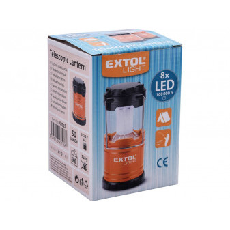 Latarnia teleskopowa 50lm, 6x LED, tworzywo ABS