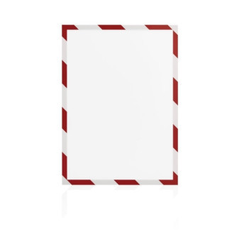Ramka magnetyczna Magnetoplan Magnetofix A4 zabezpieczająca czerwono-biała (5 szt.)