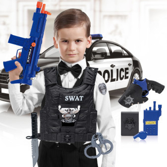 Aga4Kids Dziecięca kamizelka policyjna z akcesoriami