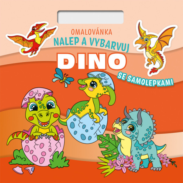 Przyklej i pokoloruj! Dino