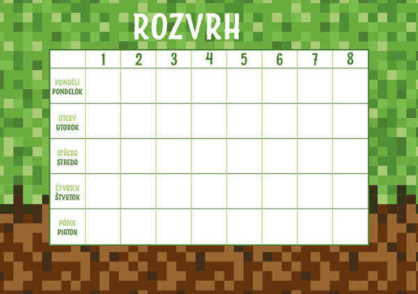 Harmonogram zajęć Cubes