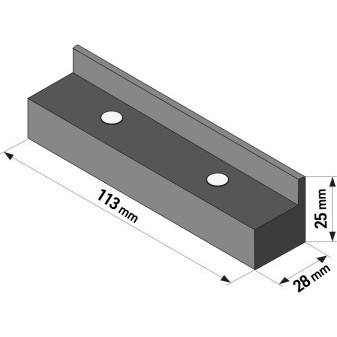 szczęki ochronne do imadła 2 szt., długość 113mm, z magnesami, TPU