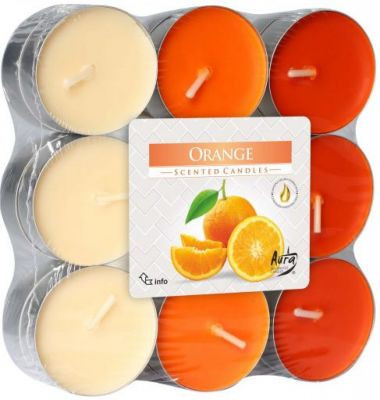 Świeca zapachowa do herbaty Pomarańcza 18 szt. w opakowaniu P15-18-63