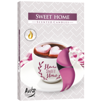 Świece zapachowe do herbaty Sweet Home 6 szt. w pudełku P15-337