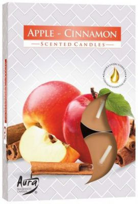 Świeca zapachowa herbaciana Jabłko-Cynamon 6 szt. w pudełku P15-87