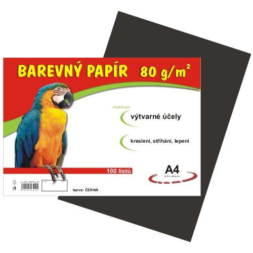 Papier kolorowy A4 100 szt 80g czarny