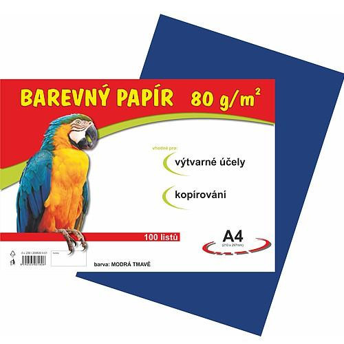 Papier kolorowy A4 100 szt 80g granatowy