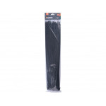opaski kablowe czarne, 500x4,8mm, 100 szt, nylon PA66