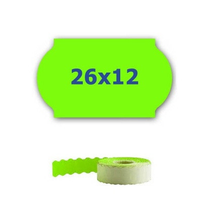 ETRL-26x12-zielony Etykiety cenowe na szczypce, 26mmx12mm, 900 szt., zielony sygnałowy