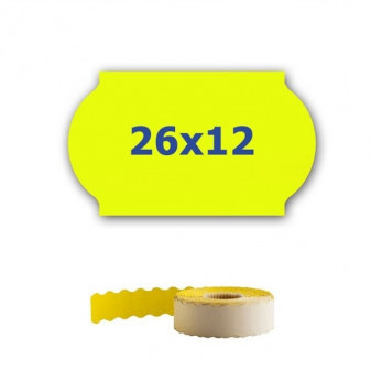 ETRL-26x12-żółte Etykiety cenowe na szczypce, 26mmx12mm, 900 szt., sygnał żółty