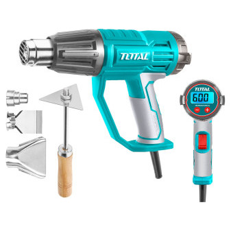 Pistolet na gorące powietrze z wyświetlaczem LCD, 2000W, przemysłowy