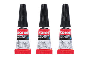 Klej błyskawiczny Kores, Power Glue, Żel, 3x1g