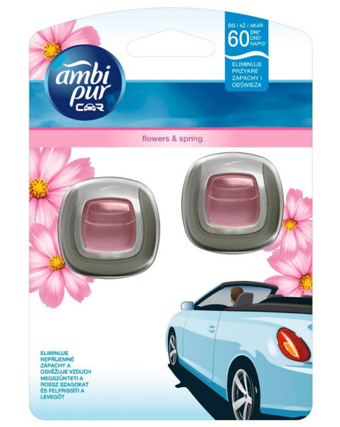 Odświeżacz powietrza AmbiPur Samochód 2x2ml Jaguar Kwiaty i Wiosna