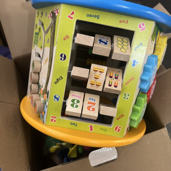 Aga4Kids Drewniana kostka motoryczna 7w1