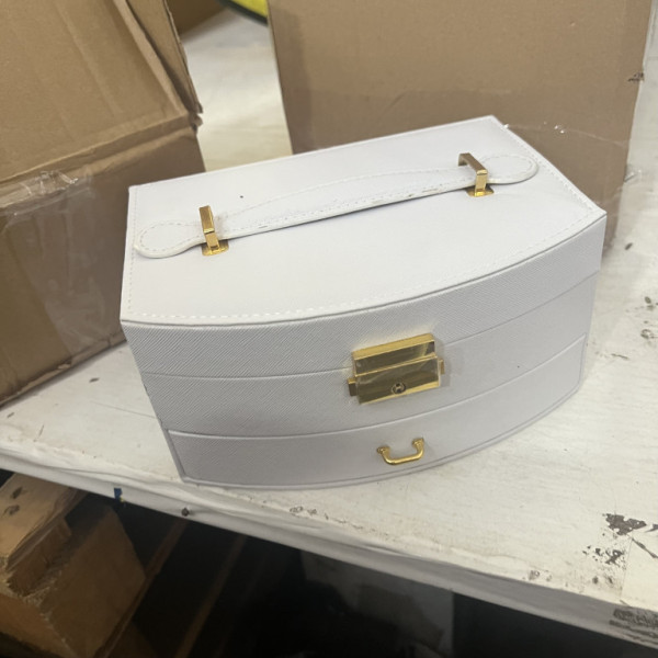 Pudełko na biżuterię Aga 20x16x10 cm Białe DAZ886