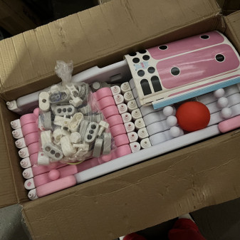 Aga4Kids Kojec dla dzieci plastikowy 186x156x64 cm Różowy DZ839